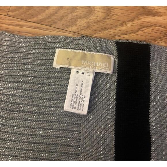 Michael Kors Black & Silver Winter Scarf - Picture 5 of 5